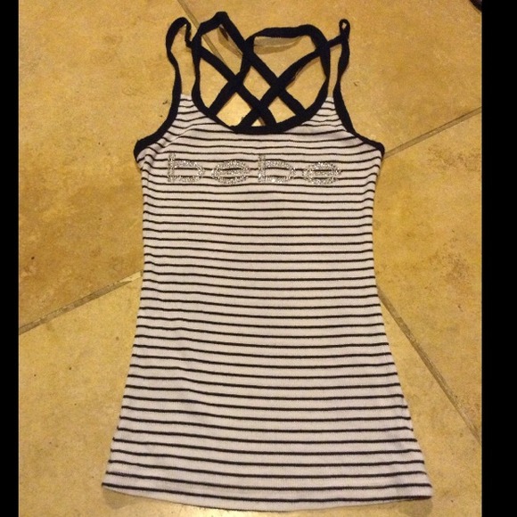 BEBE Criss Cross Tank Top - Picture 2 of 3