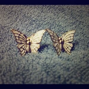 Butterfly & flower studs