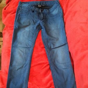 Armani Exchange faded blue jeggings