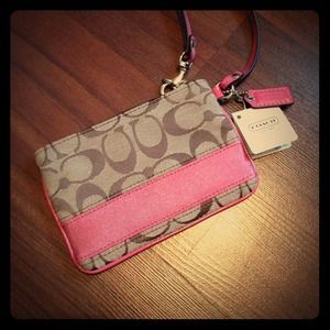 NWT authentic Coach signature wristlet