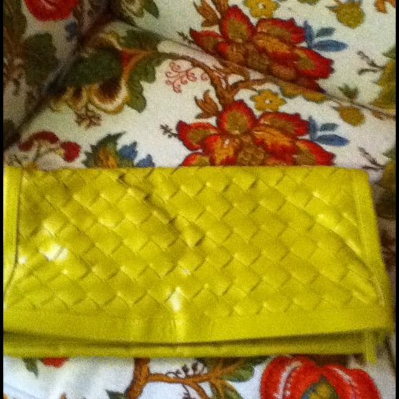 Oversized fold over clutch.