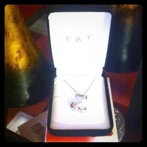 LG sterling Silver Open Heart Pendant