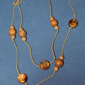 Wooden beaded necklace