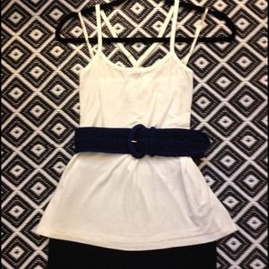 Cute cross strapped tank top