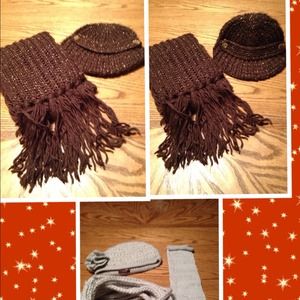 Scarf hat and gloves bundle