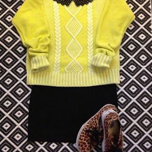 Cute black cotton mini skirt