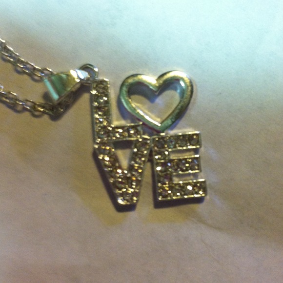 Silver love necklace - Picture 2 of 3