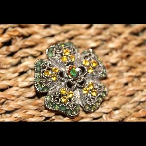 Green & Yellow Brooch