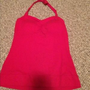 Red halter top