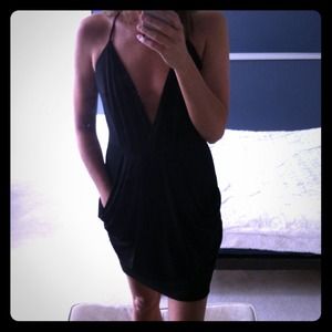 BCBG little black dress with pockets