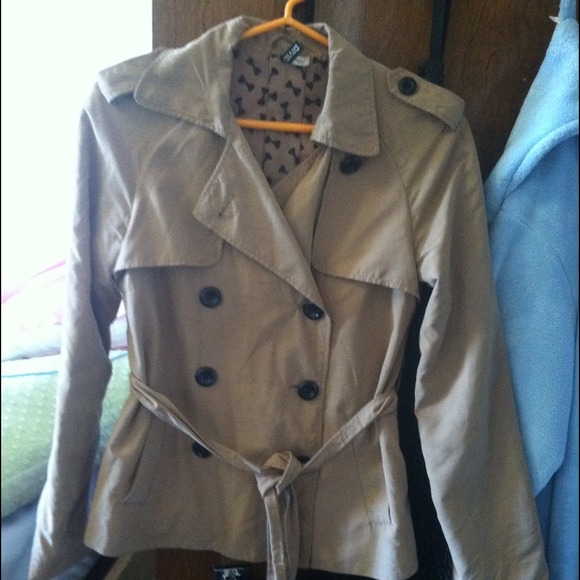 Brown rain jacket