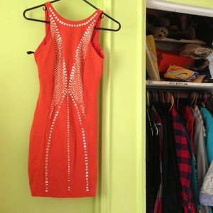 Orange bebe dress
