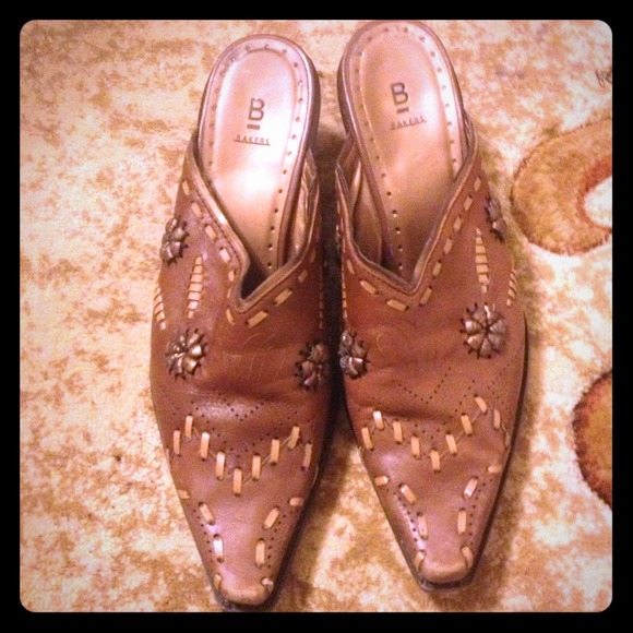 Brown Leather Bakers Size 7