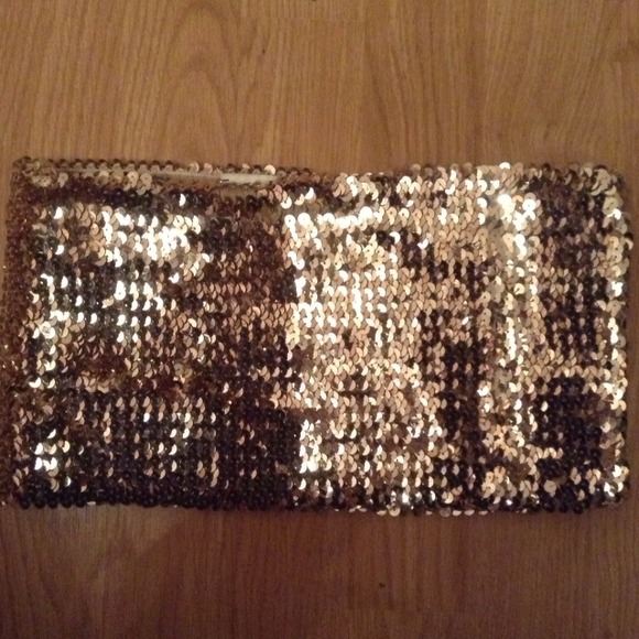 SOLD!! Large gold sequin bandeau top