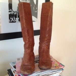 SOLD Brown leather riding boots Urban Outfitters
