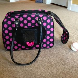 Polka dot dog carrier