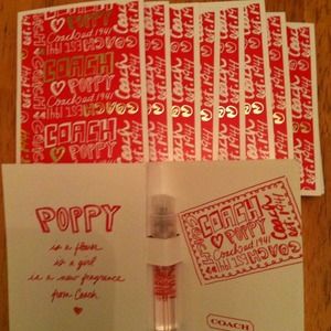Several coach poppy trial size perfume