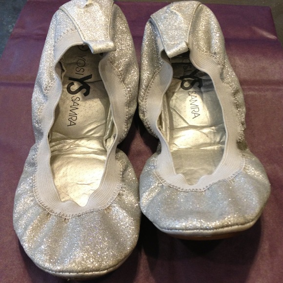 Yosi Samra Glitter Ballet Flats - Sz 7