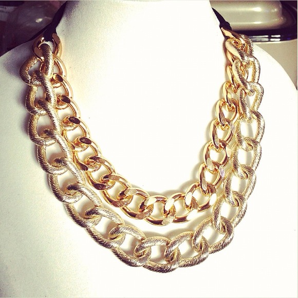 Chunky Double Chain Necklace