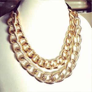 Chunky Double Chain Necklace