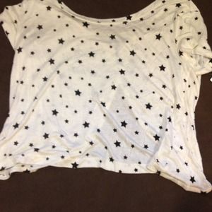 Black and White star loose shirt