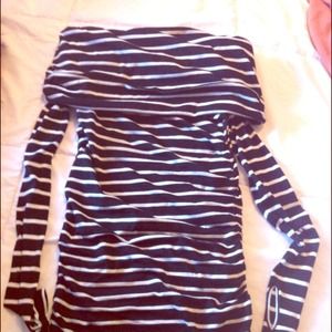 Rugby authentic striped black and white dress