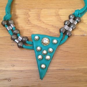 Vintage Handcrafted Leather Necklace