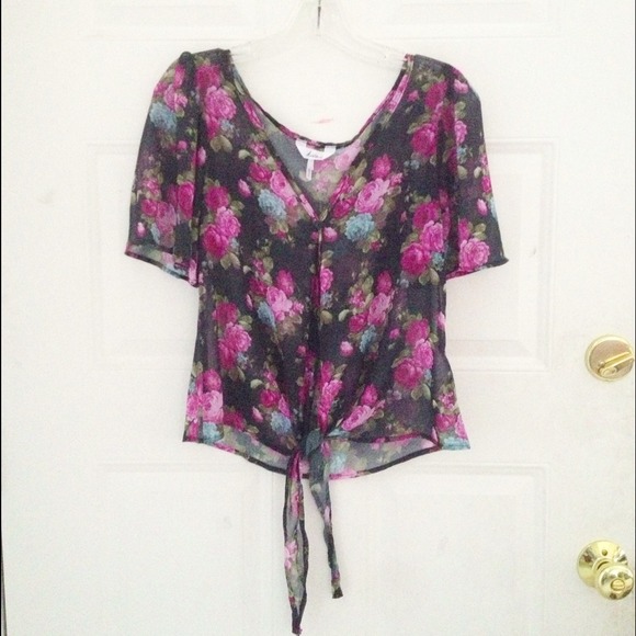 Sheer Floral Top