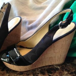 RESERVED: Coach Wedge Heels
