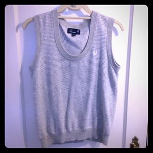 Fred Perry gray sweater vest