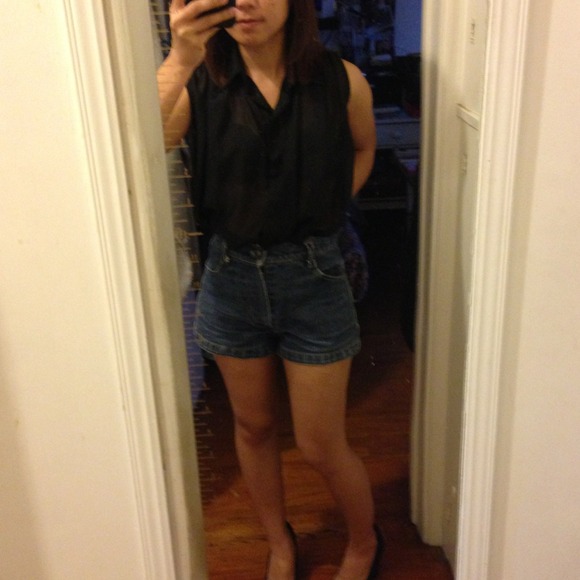 Black sheer top - Picture 3 of 4