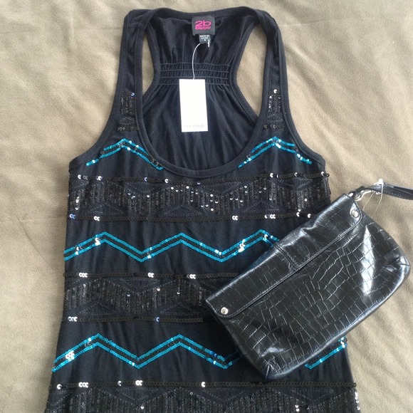 Black sequin tank top. ** for KASEY