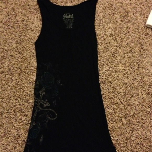 Black sinful tank top