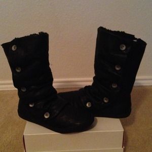 "REDUCED"BlowFish "Black Leather Short Boots"