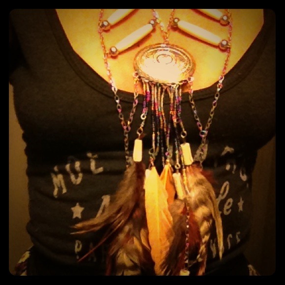 SOLD Urban outfitters statement feather necklace