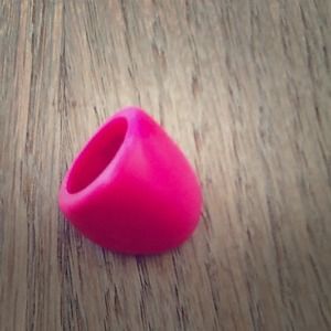 Pink mod wooden ring