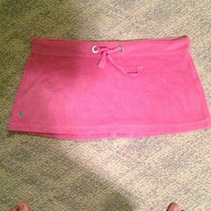 Pink polo skirt (bikini cover up) drawstring