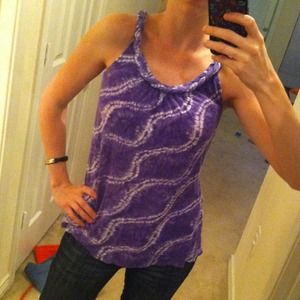 Purple and white top