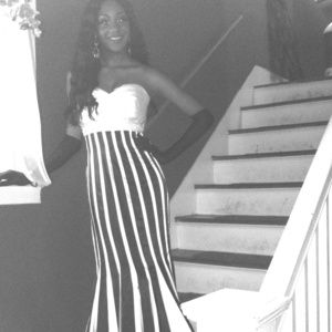 Black & white  formal dress by Le femme