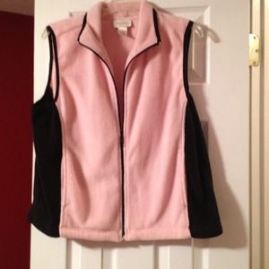 Pink and black vest