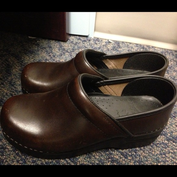Size 37 Dansko Brown Clogs