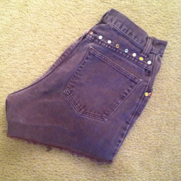 *** Hand Studded Cut-Off Shorts ✨ - Picture 2 of 3