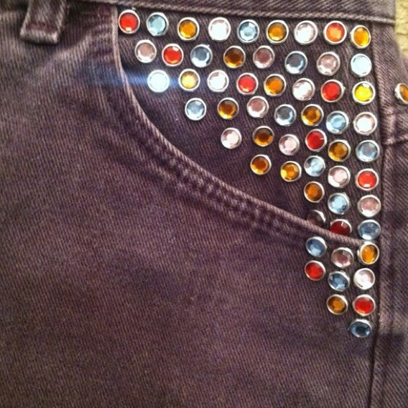 *** Hand Studded Cut-Off Shorts ✨ - Picture 3 of 3