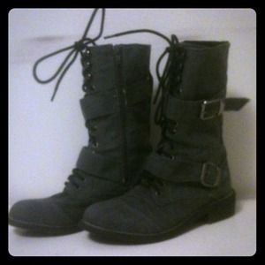 Canvas Grey ROCKET DOG trooper boots SIZE 6