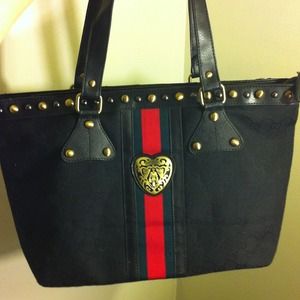 Black Gucci Tote with Wallet