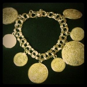 Sterling silver coin bracelet