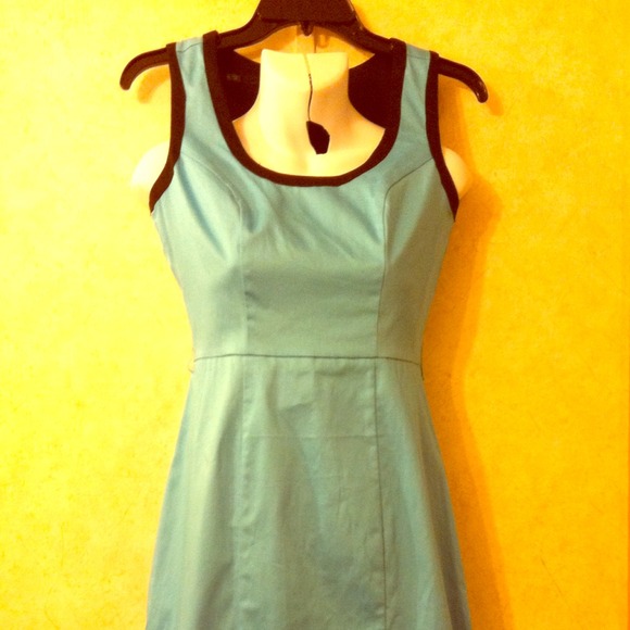 Teal and black dress