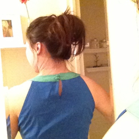 Blue and green dress. Never worn! - Picture 3 of 3