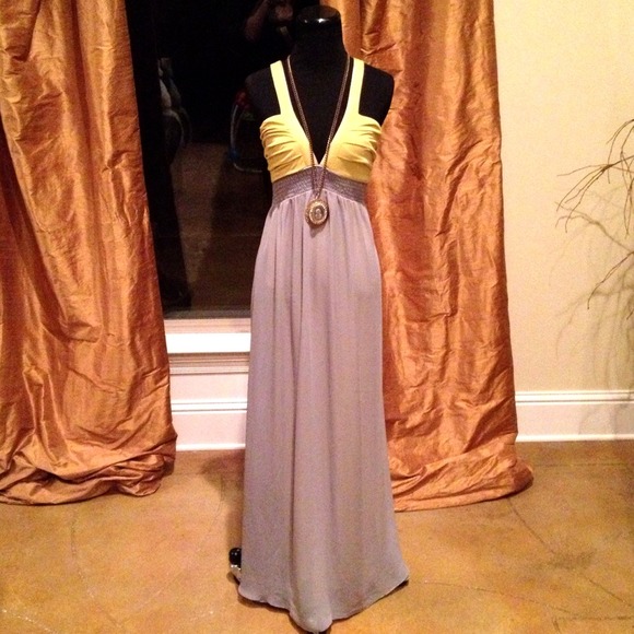 Arden B Dresses & Skirts - ⚠RESERVED⚠Gray & Yellow💛Maxi Dress