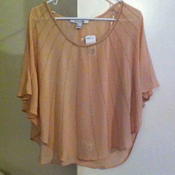 Sheer taupe top
